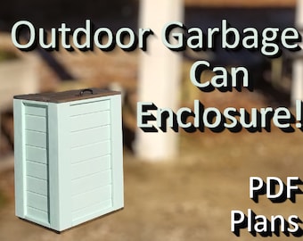 Outdoor Garbage Can Enclosure Plans | Indoor Garbage Can Enclosure | Waste Can Enclosure | Rubbish Can Enclosure | Trash Can Enclosure |