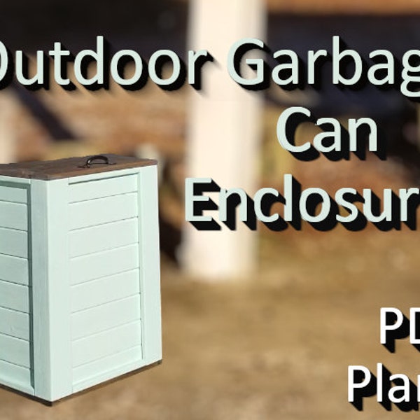 Outdoor Garbage Can Enclosure Plans | Indoor Garbage Can Enclosure | Waste Can Enclosure | Rubbish Can Enclosure | Trash Can Enclosure |