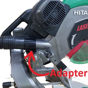 Hitachi / Metabo Miter Saw to 2 1/2” Vacuum Hose Adapter