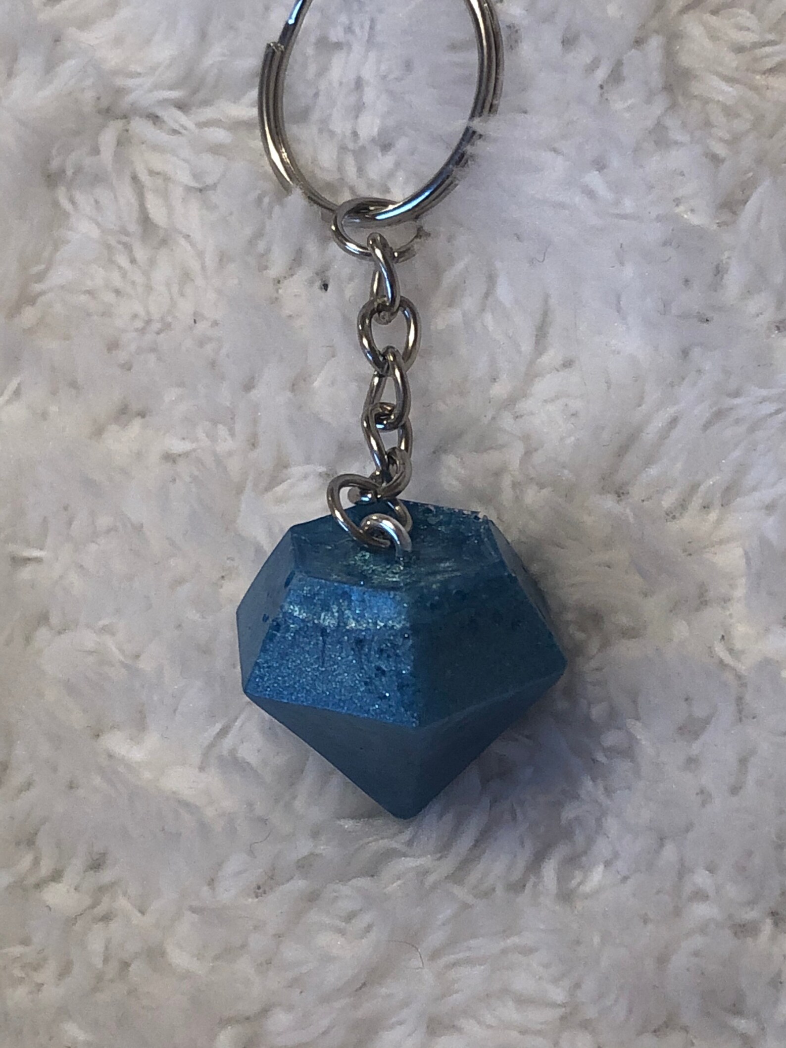Blue sparkle diamond keychain Etsy