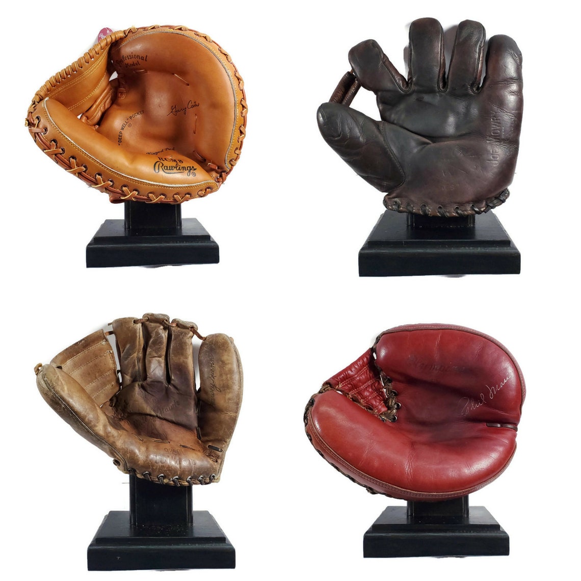 Handmade Baseball Glove/mitt Display Stand/drying Rackwoodstained and