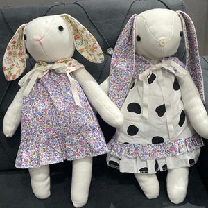 Bunny and Clothes Sewing PDF Pattern -stuffed Animal Rabbit-bunny Toy ...