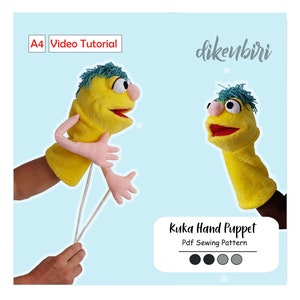 PDF Hand Puppet Sewing Pattern- Puppet with hand