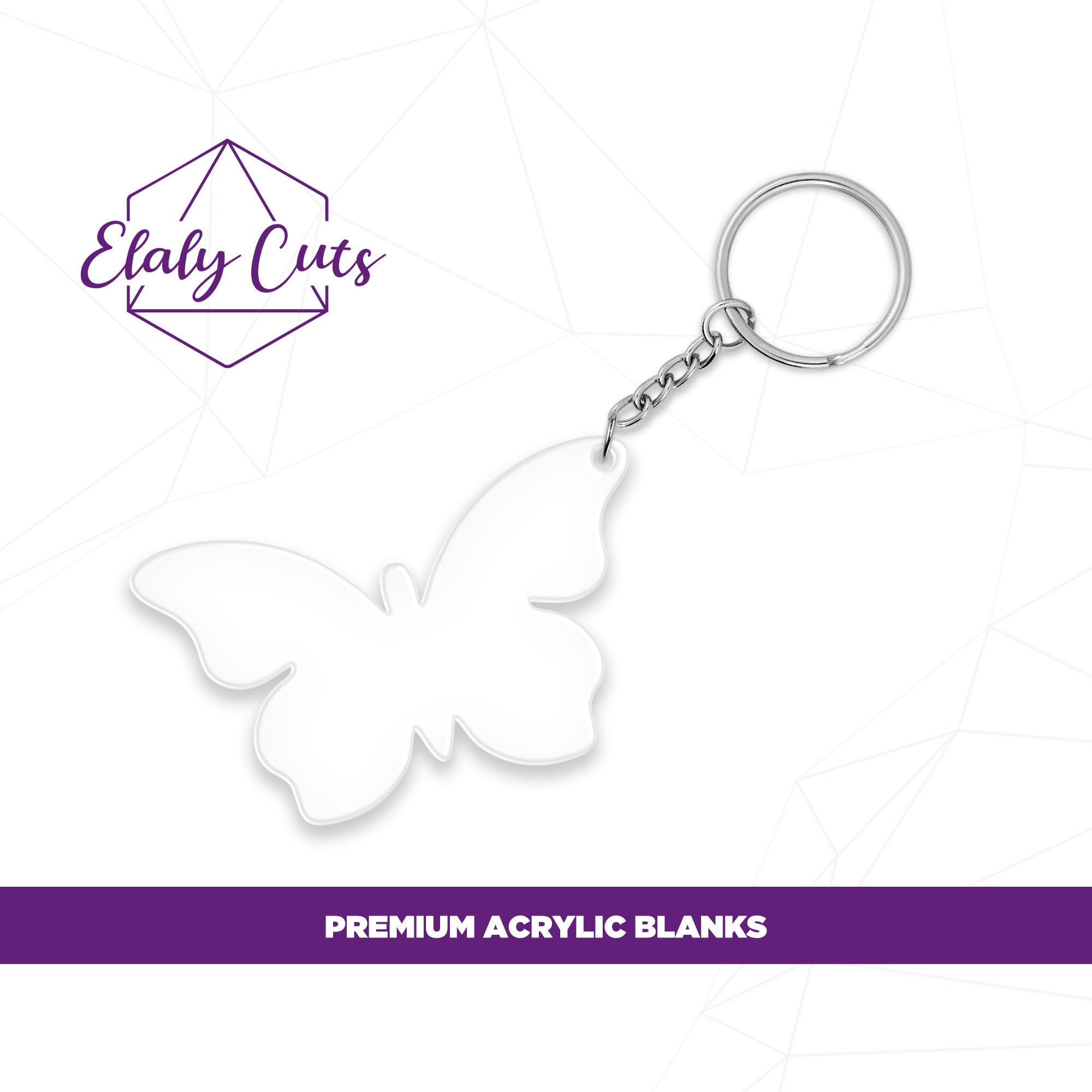 Butterfly 10Pcs Acrylic Keychain Blanks Ornaments for Vinyl Etsy