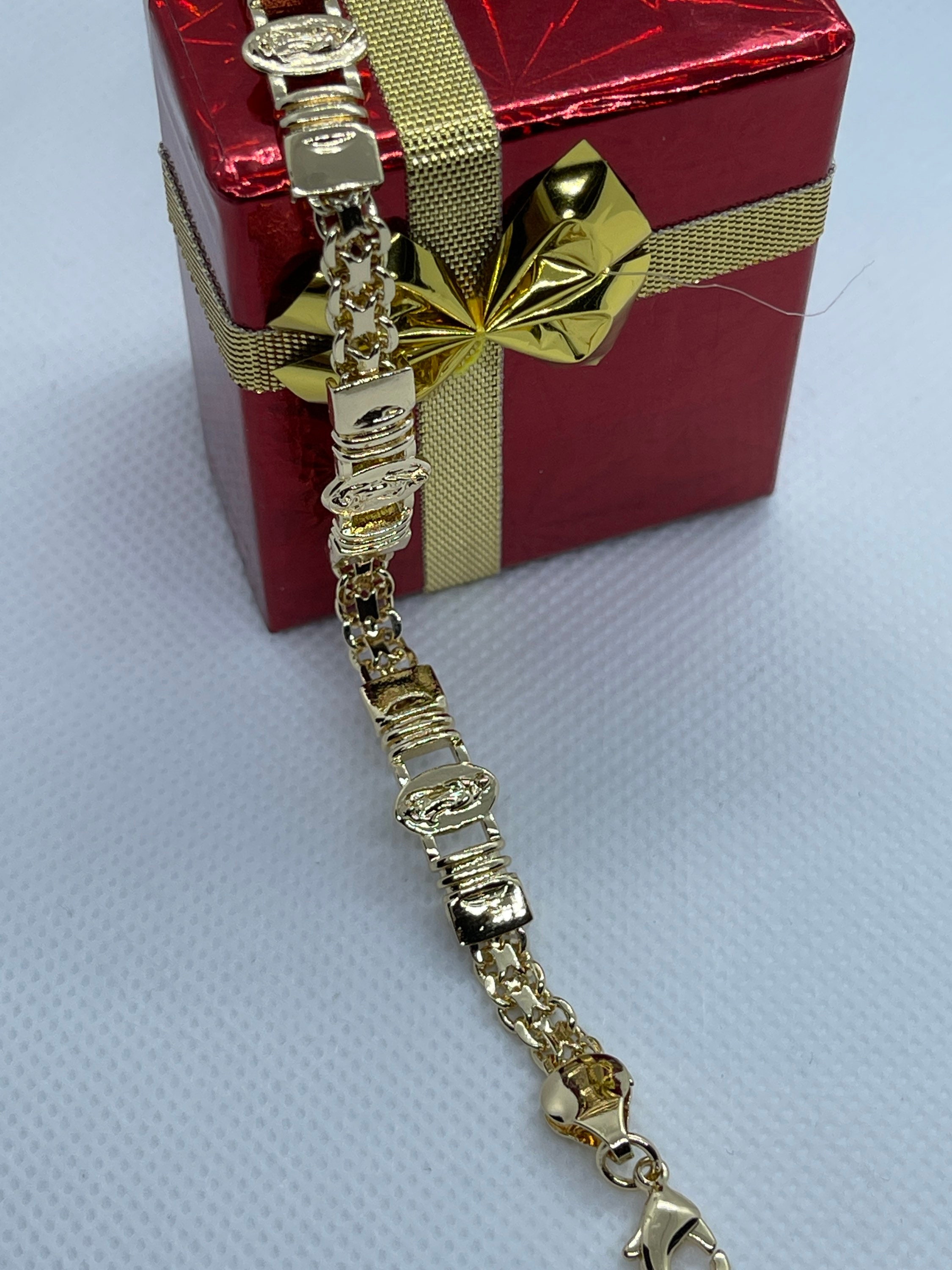 Gold Filled Virgin Mary Bracelet Etsy UK