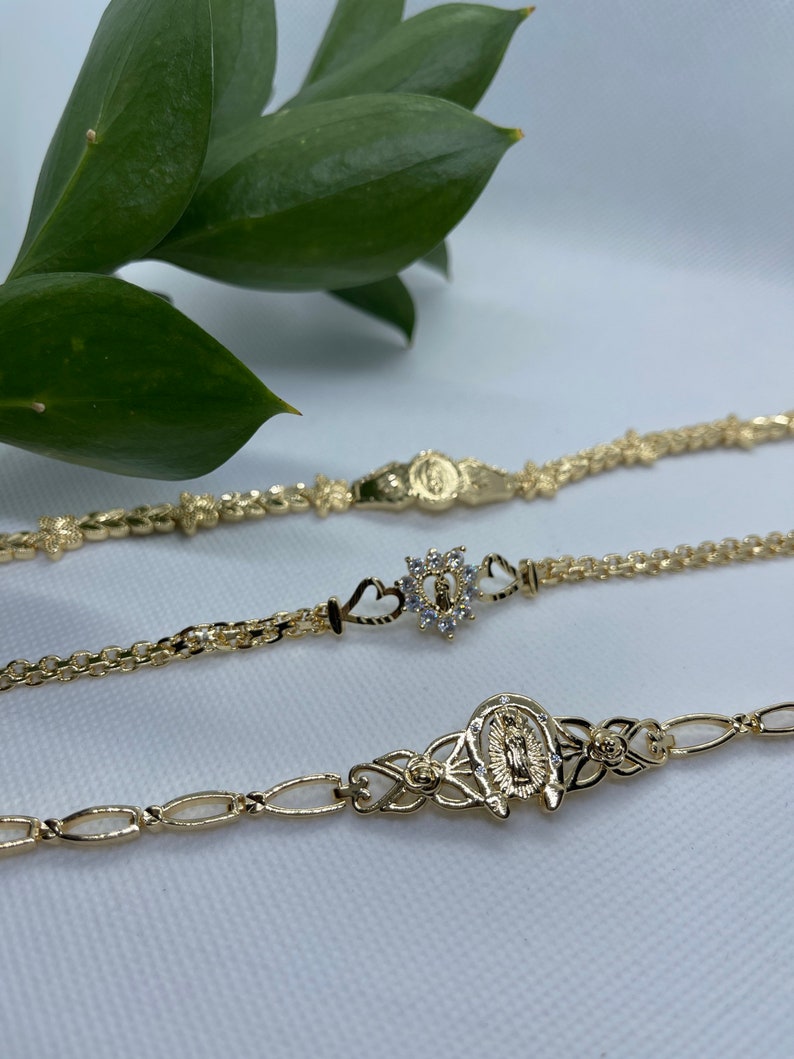 Gold Virgin Mary Bracelets // Gold Filled Etsy