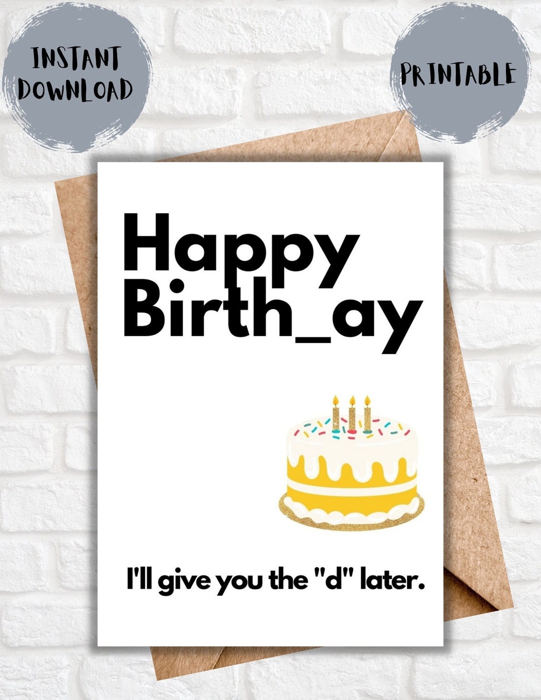 PRINTABLE Birthday Card, Birthday Card Printable, Instant Download ...