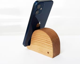 Handcrafted Whale Phone Stand, Decorative Wood Cell Phone Holder