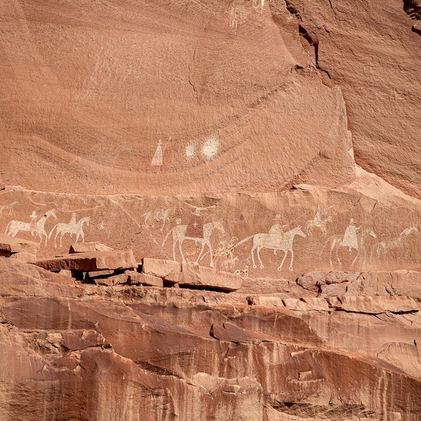 Petroglyphs, Canyon de Chelly, Arizona, photgraph on sation/lustre 5x7, 8x10, 8x12, 11x14, 11x17