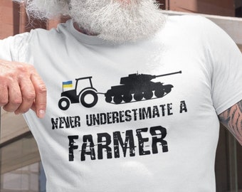 Ukraine T-shirts Stand With Ukraine Funny Ukrainian Farmer Steals Tank T-Shirts Support Ukraine