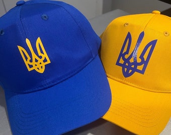 Ukraine Trident Logo Hat Stand With Ukraine Support Ukraine Hat