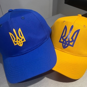 Ukraine Trident Logo Hat Stand With Ukraine Support Ukraine Hat