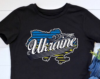 Ukraine Map T-shirt Ukraine Army Military Stand With Ukraine T shirts Ukraine Motivational Patriotic Shirts