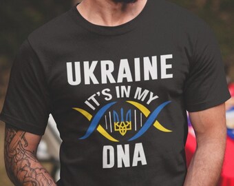 Ukraine T-shirt Trident Flag Ukraine It's In My DNA Ukrainian Patriotic T shirt