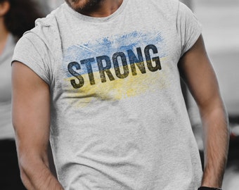 Strong Ukrainian T shirt, Ukraine T shirts, Zelensky T-shirt, Ukrainian Gift, Stand With Ukraine, Ukrainian Flag T shirts
