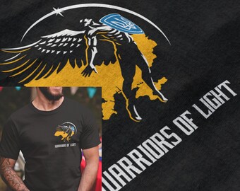 Ukraine T-Shirt Warriors Of Light Ukrainian Flag Zelensky Shirts Ukraine Army Ukrainian Warrior T shirt