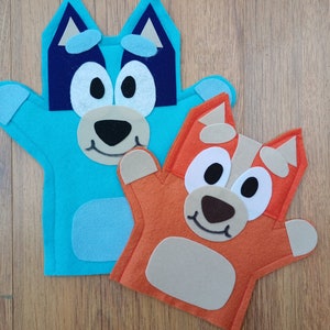 Marionetas de mano de Bluey y Bingo