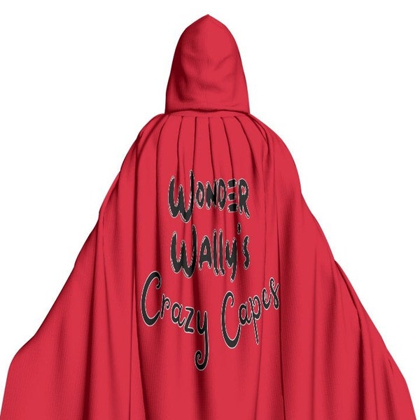 Wonder Wally's Crazy Cape Unisex Hooded Cape in Red