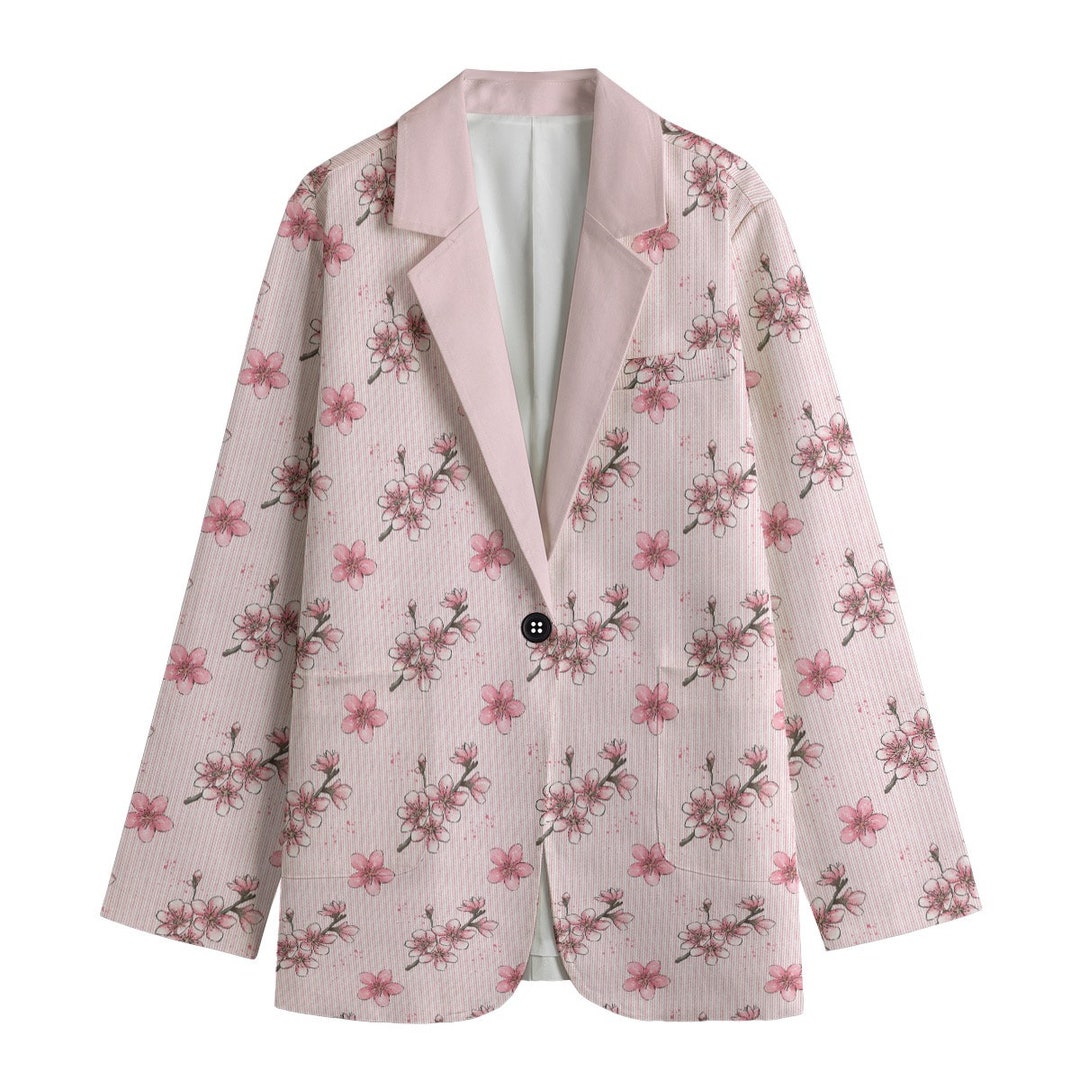 Cherry Blossom Blazer Cherry Blossom Women's Leisure Blazer Pink Sakura