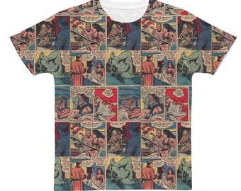 Vintage Comic Book Sublimation Adult T-Shirt