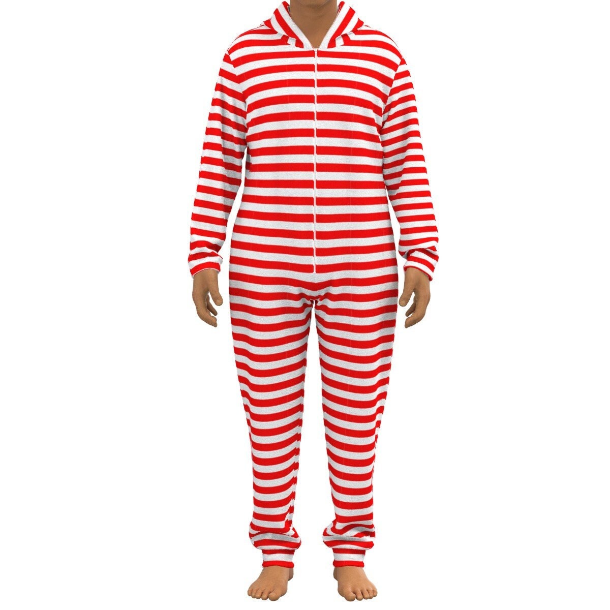 Red and white striped onesie womens sale