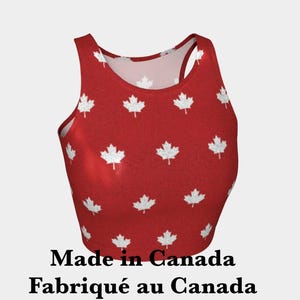 Maple Leaf Top Maple Leaf Glitter Crop Top Damen Kanada Flagge Crop Top Damen Kanada Flagge Shirt Damen Ahornblatt Shirt Made in Canada