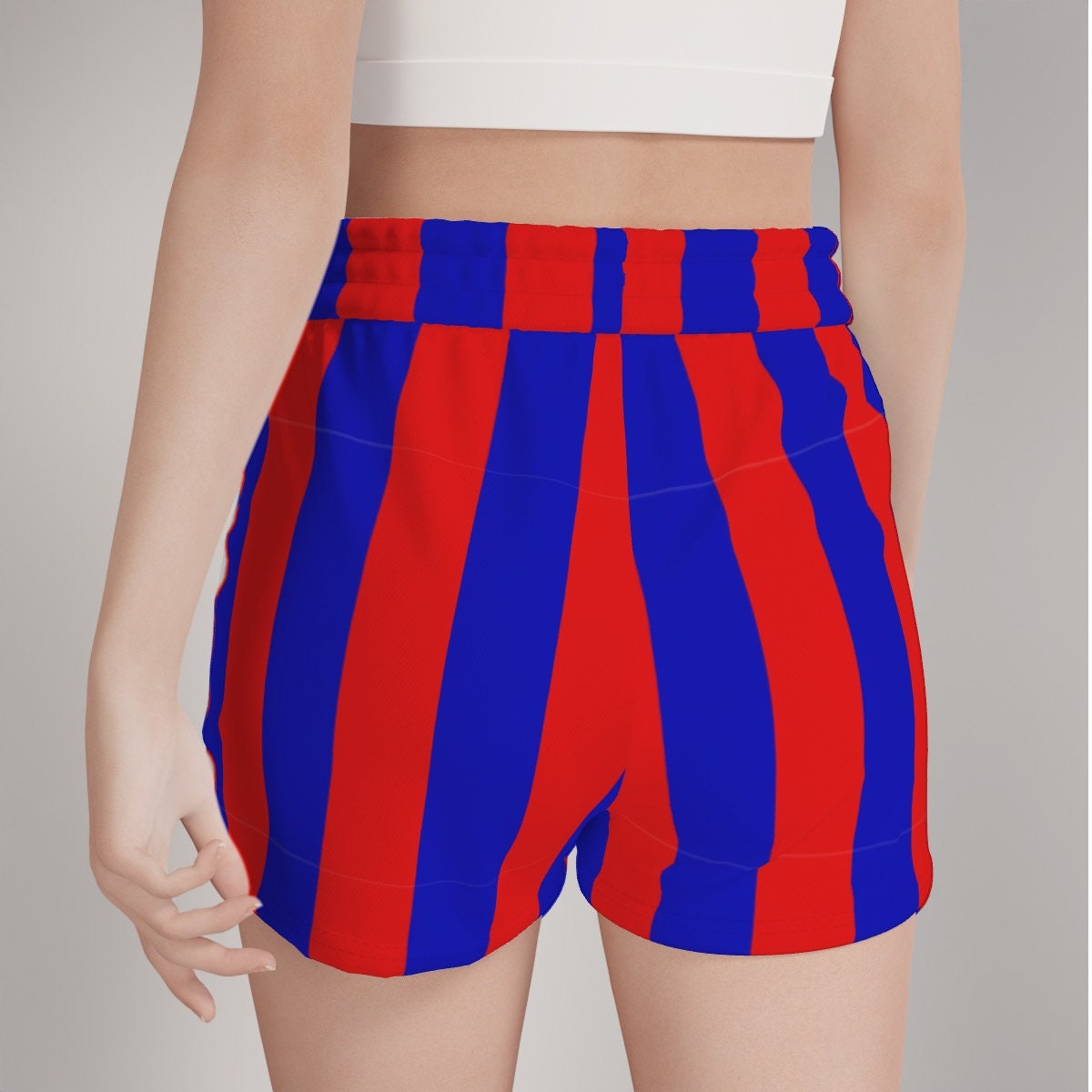 Red and Blue Striped Shorts Clown Women's Casual Shorts - Etsy