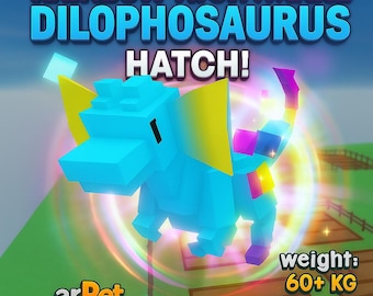 ¡PESADILLA ENORME! Dilofosaurio arcoíris de más de 60 kg - Roblox Grow A Garden (entrega instantánea)