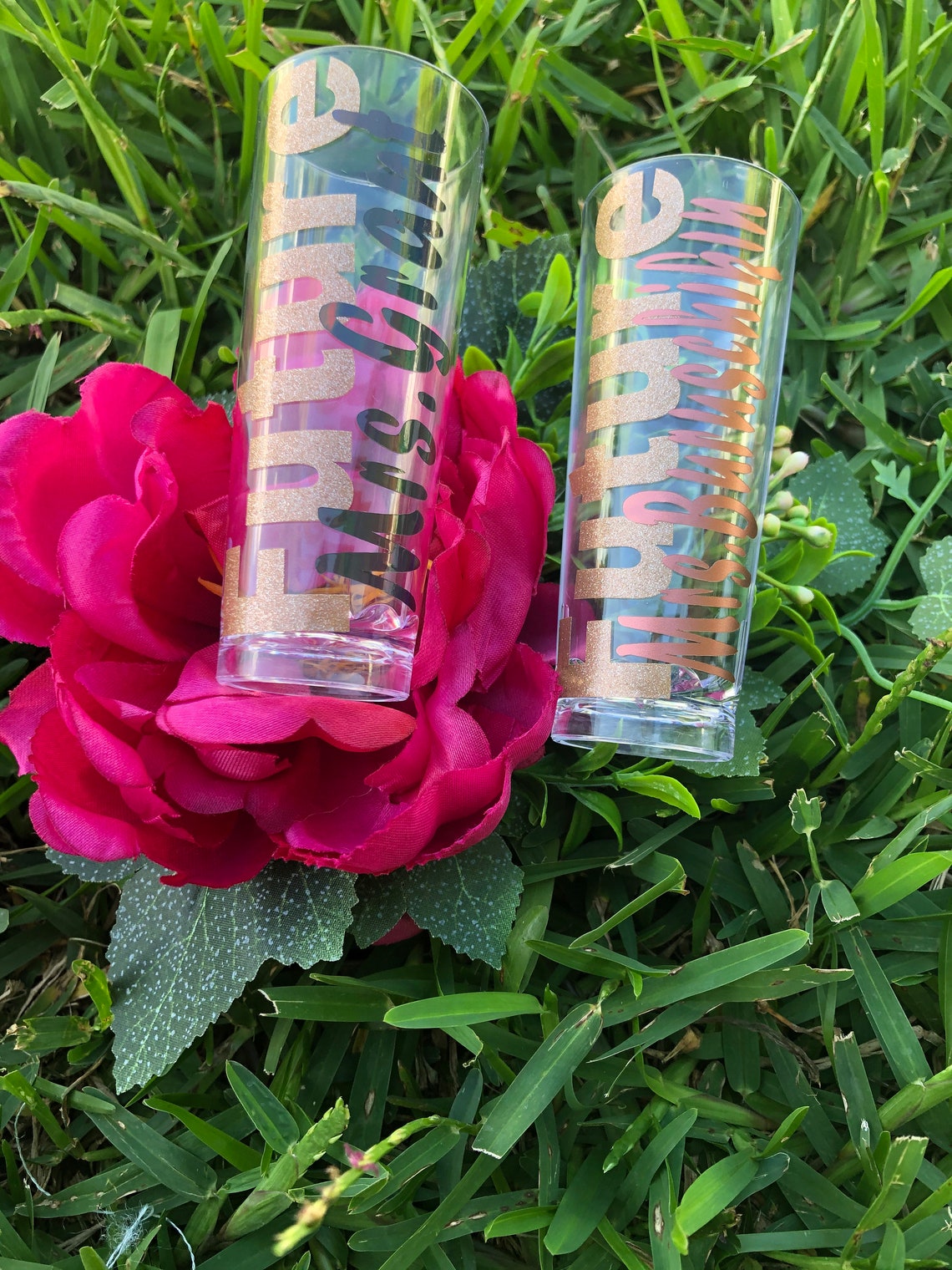 Personalized Shot Glasses Custom Plastic Glass Bridesmaid Etsy