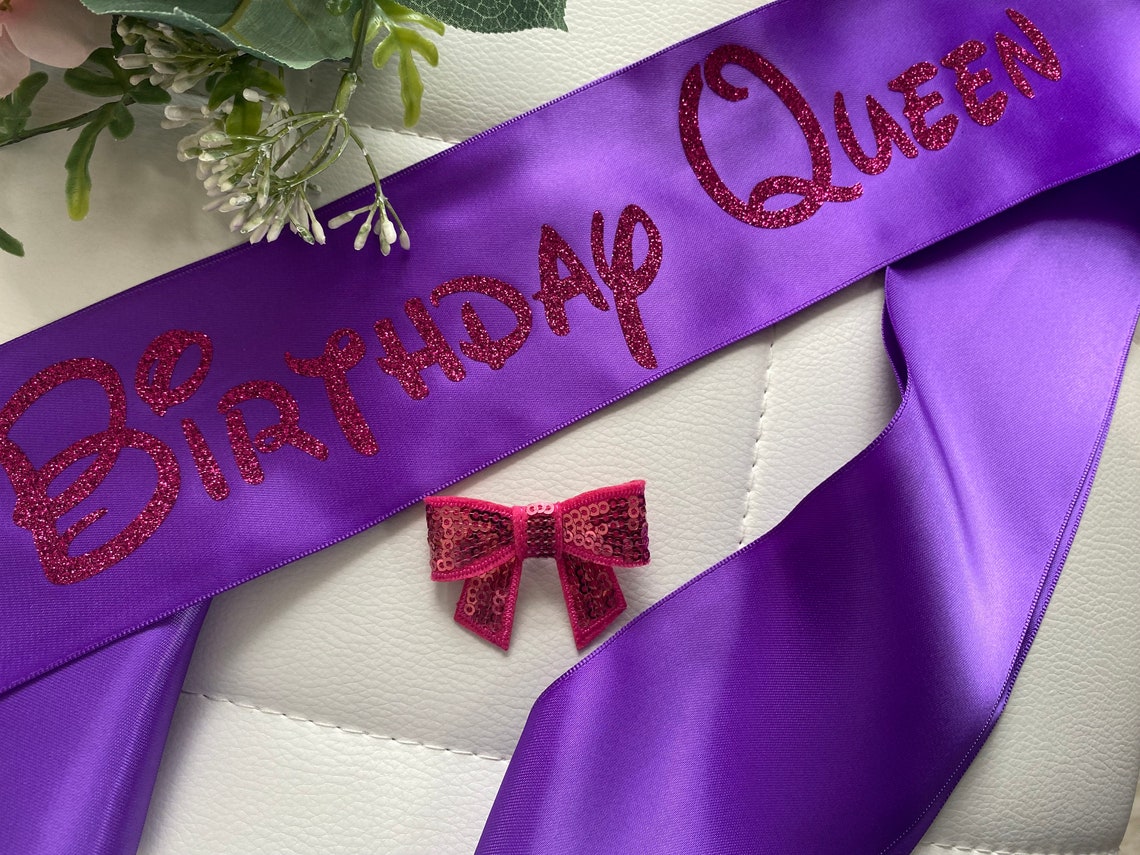 Custom Birthday Sash Personalized Birthday Sash Birthday Etsy