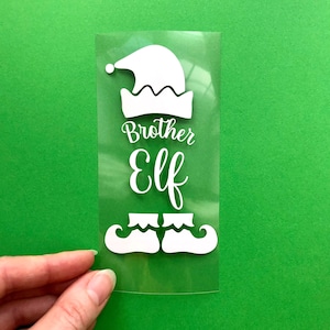 Elf Family Christmas matching iron-on appliqué heat transfer HTV