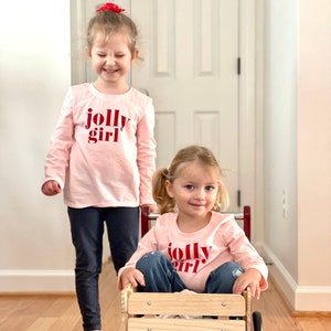Jolly Guy Jolly Girl Jolly Babe matching Christmas Holiday iron-on appliqué heat transfer HTV