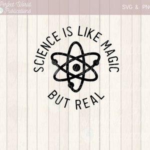 La ciencia es como la magia, pero el archivo de corte real SVG