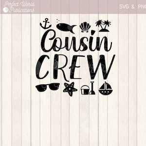 Arquivo de corte SVG de férias na praia do primo Crew