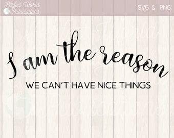 I am the reason we can't have nice things SVG Cut file