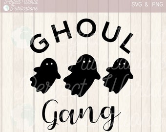 Ghoul Gang cute ghost halloween Cut File SVG
