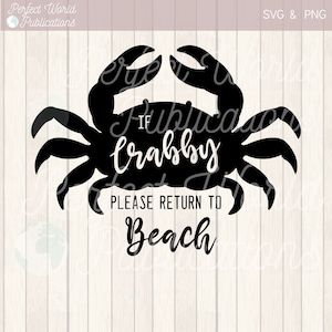 If Crabby Please Return to Beach Cut File SVG