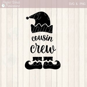 Cousin Crew Elf Conception des vacances de Noël Cut File SVG