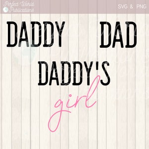 Paquete SVG de papá de papá a la niña cortada