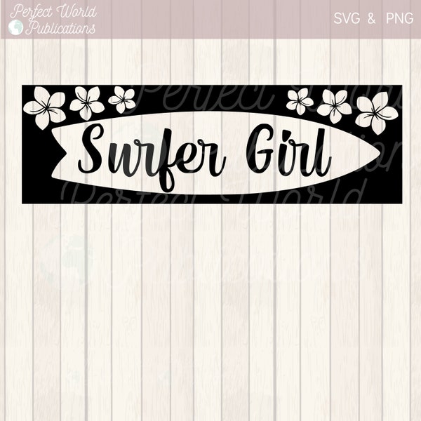 Surfer Girl Cut File SVG