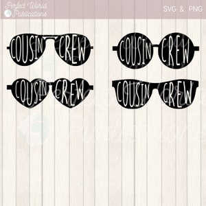 Cousin Crew Óculos de sol Summer Super Bundle Arquivo de corte SVG