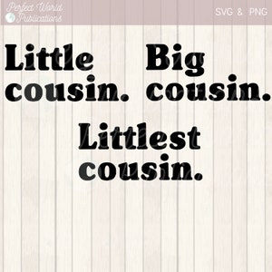 Pacote SVG de arquivo de corte do primo Big Little Littlest