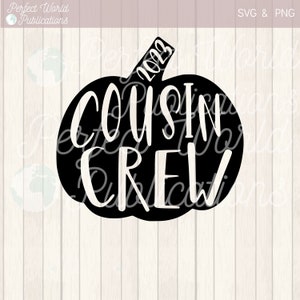 Cousin Crew 2024 Abóbora Outono Halloween Arquivo de corte SVG