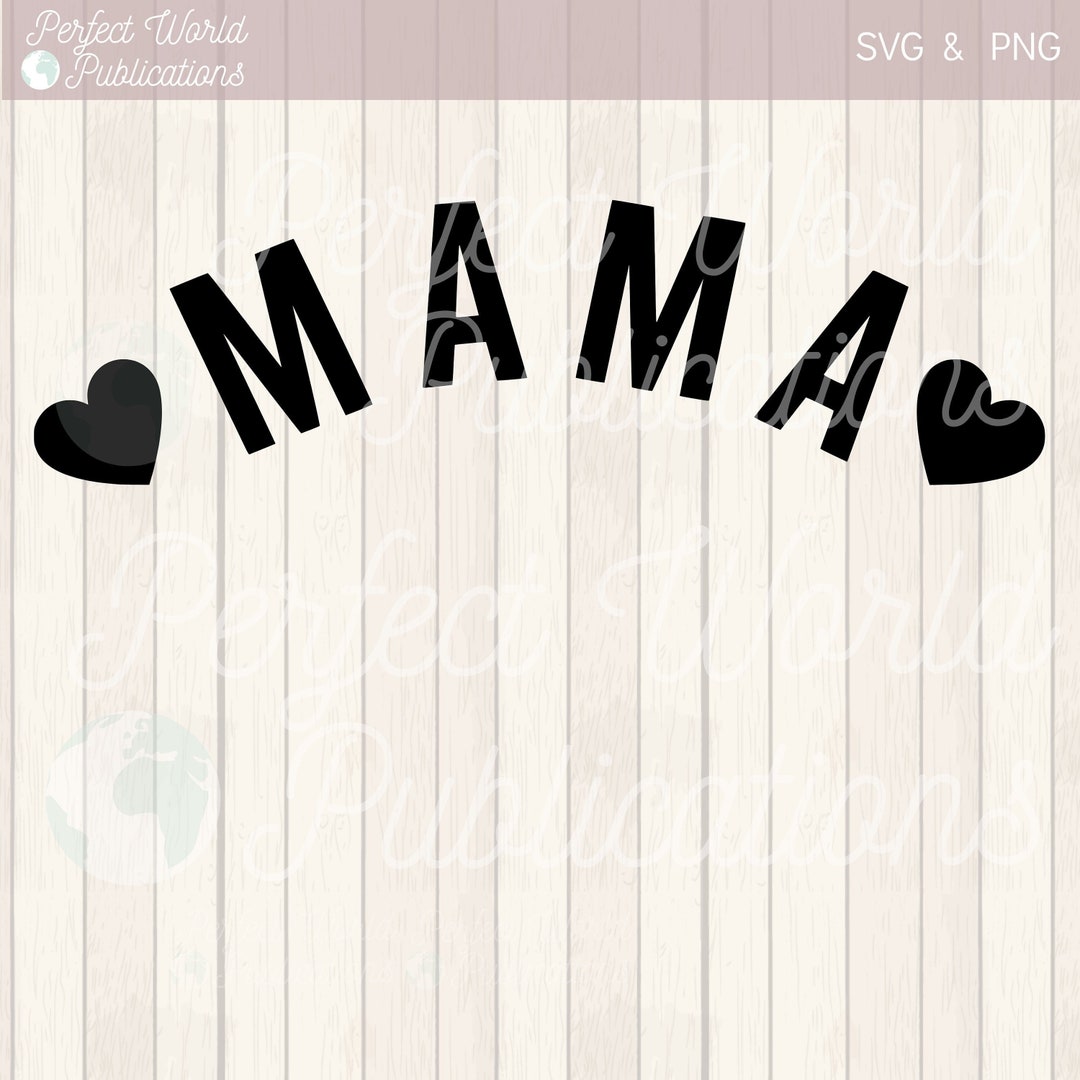 Mama Valentines Day Hearts SVG Cut File - Etsy