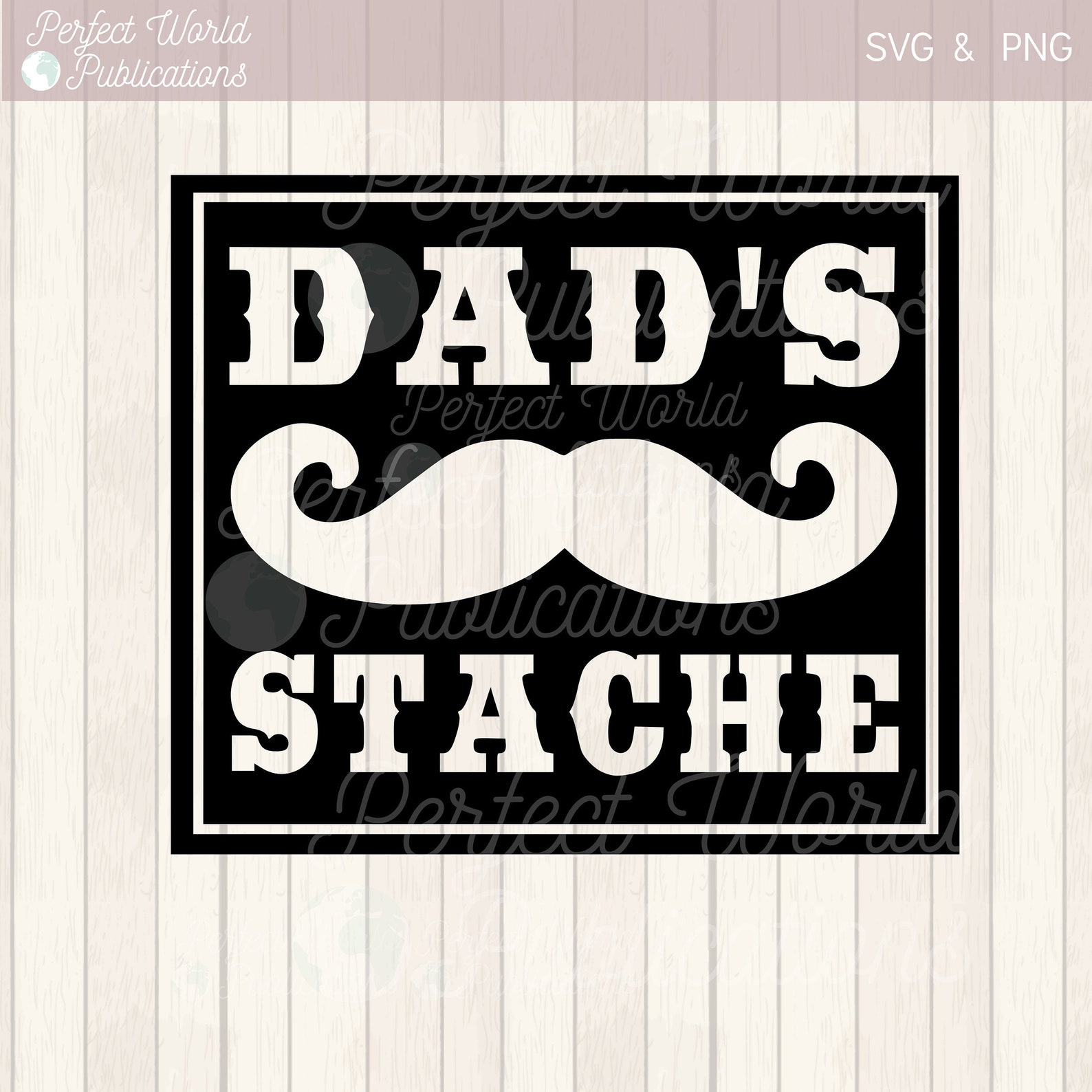 Dad's Stache Father's Day Treat Gift DIY Cut File SVG - Etsy
