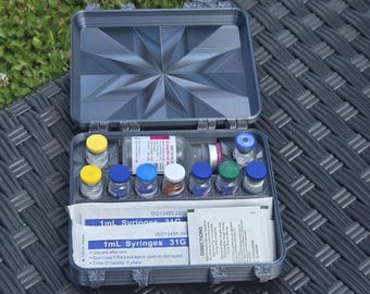Black/Silver Peptide/Insulin supply case