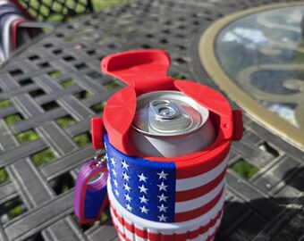 American Flag 12oz Cooler Can Holder