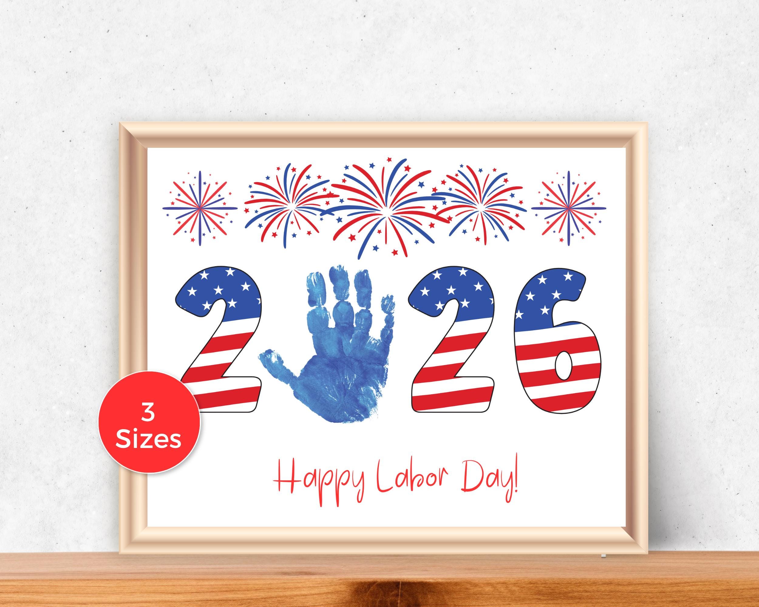 37 Easy & Fun Labor Day Crafts for Kids of All Ages 26 Labor day 2026 Handprint Art, Labor Day Handprint Craft for…