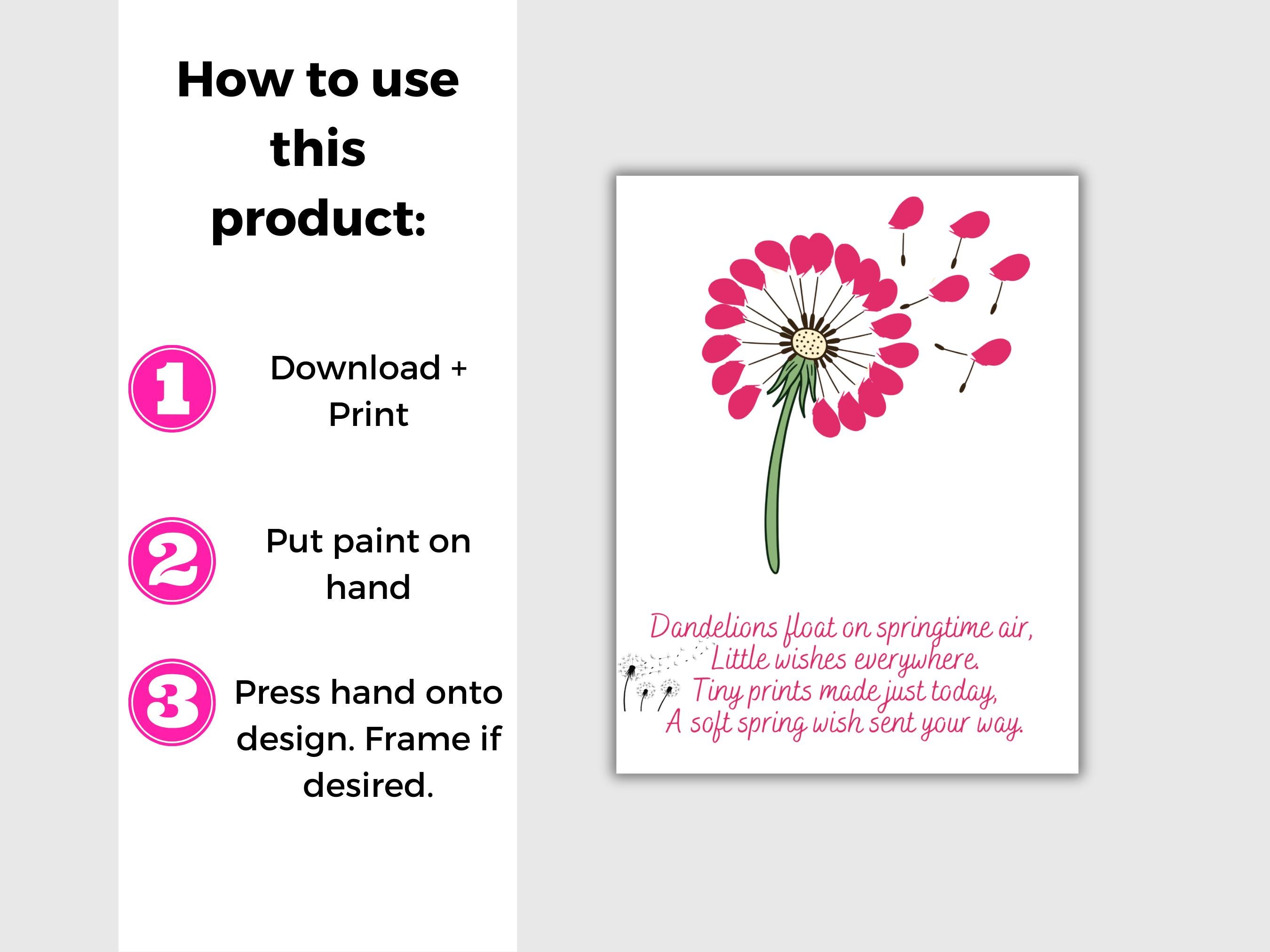 Dandelion Spring Handprint Art, Spring Handprint Craft for Toddlers ...