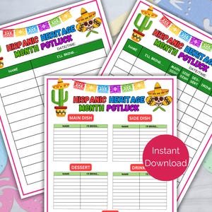 Anmälningsblankett för knytkalas med latinamerikanskt ursprung, utskrivbart anmälningsblankett för knytkalas med latinamerikanskt ursprung, anmälningsblankett för mat till festen